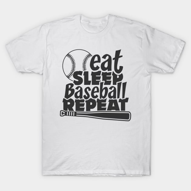 Eat Sleep Baseball repeat T-Shirt by artdise